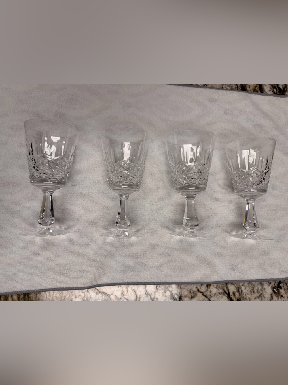 Waterford Vintage Crystal Wine Goblets Clear Crystal Stemware (Set of 4) - Picture 10 of 16